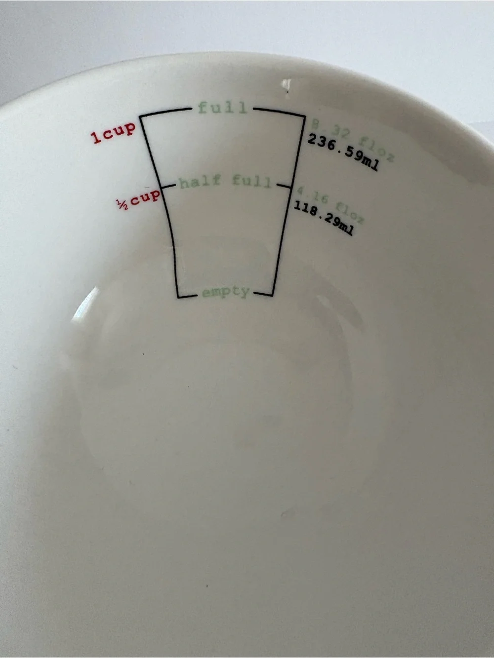 Keith Brymer Jones word range porcelain 1 cup measuring cup